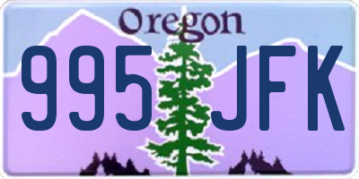 OR license plate 995JFK