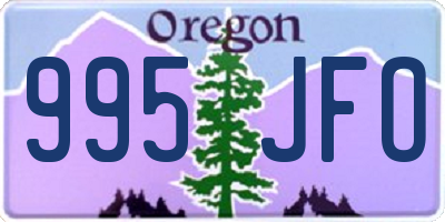 OR license plate 995JFO