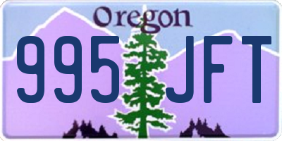 OR license plate 995JFT