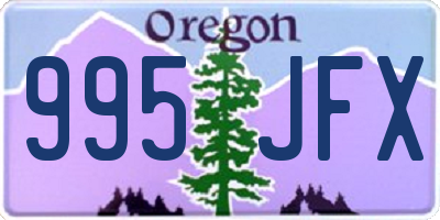 OR license plate 995JFX