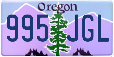 OR license plate 995JGL