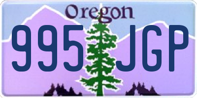 OR license plate 995JGP
