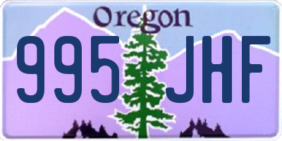 OR license plate 995JHF