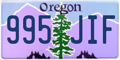 OR license plate 995JIF