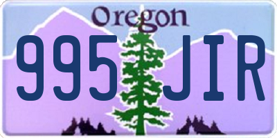 OR license plate 995JIR