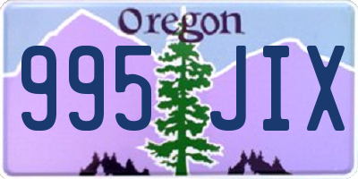 OR license plate 995JIX