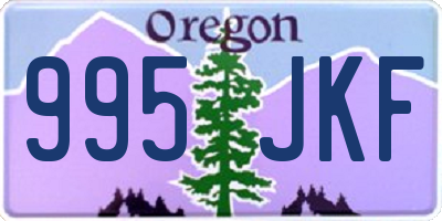 OR license plate 995JKF