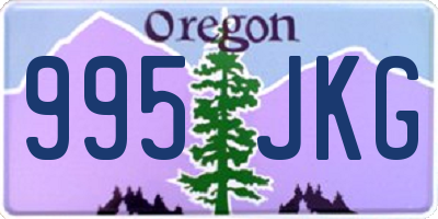 OR license plate 995JKG