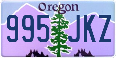 OR license plate 995JKZ