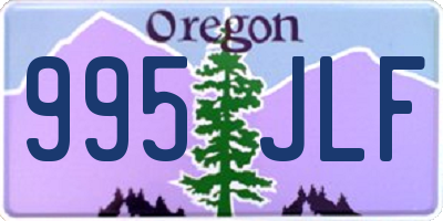 OR license plate 995JLF