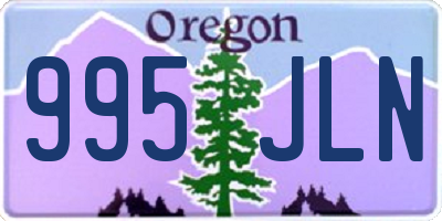 OR license plate 995JLN