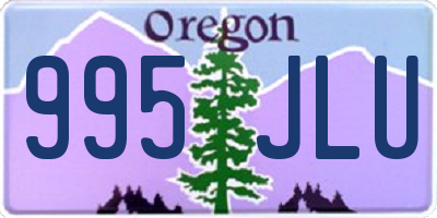 OR license plate 995JLU