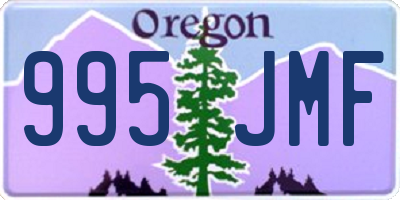 OR license plate 995JMF