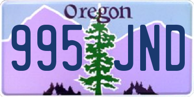 OR license plate 995JND