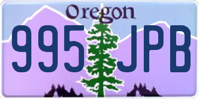 OR license plate 995JPB