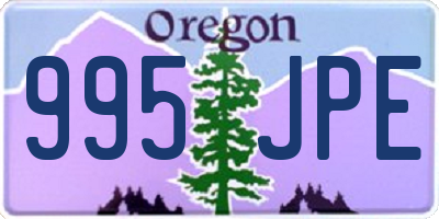 OR license plate 995JPE