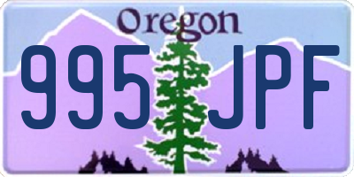 OR license plate 995JPF