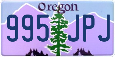 OR license plate 995JPJ