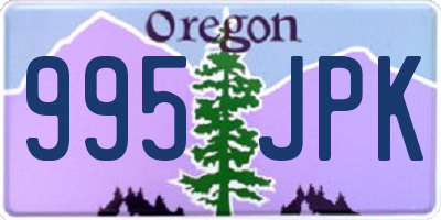 OR license plate 995JPK