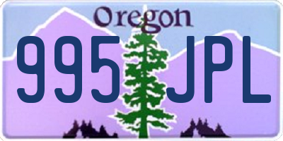 OR license plate 995JPL