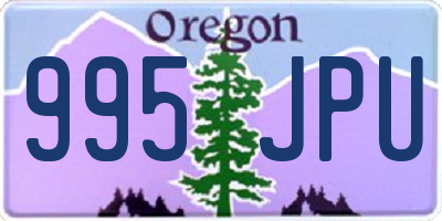 OR license plate 995JPU
