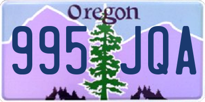 OR license plate 995JQA