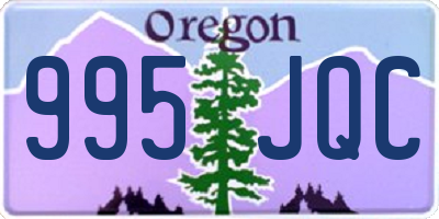 OR license plate 995JQC