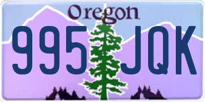 OR license plate 995JQK