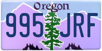 OR license plate 995JRF