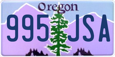 OR license plate 995JSA