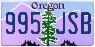 OR license plate 995JSB