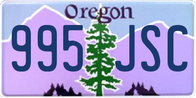 OR license plate 995JSC