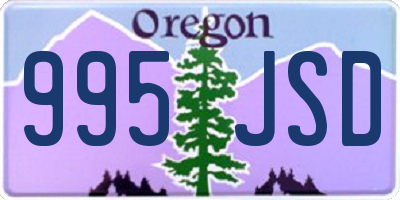 OR license plate 995JSD