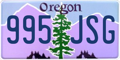 OR license plate 995JSG
