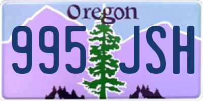 OR license plate 995JSH