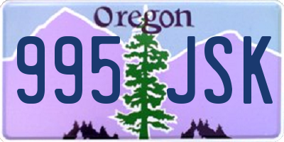 OR license plate 995JSK