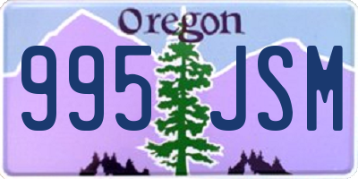 OR license plate 995JSM