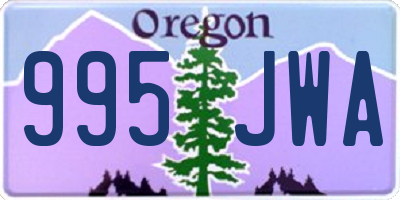 OR license plate 995JWA