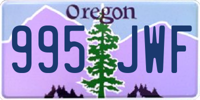 OR license plate 995JWF