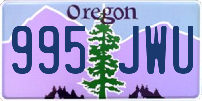 OR license plate 995JWU