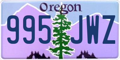 OR license plate 995JWZ