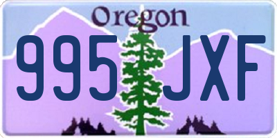 OR license plate 995JXF