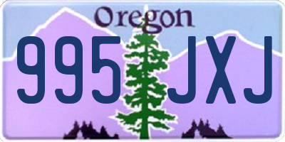 OR license plate 995JXJ
