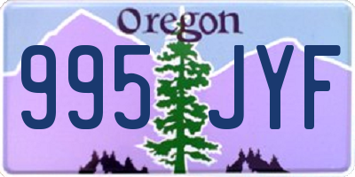 OR license plate 995JYF