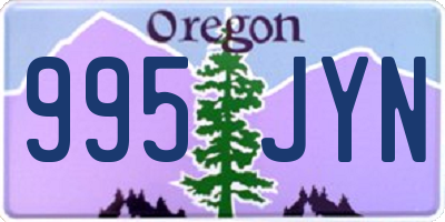 OR license plate 995JYN