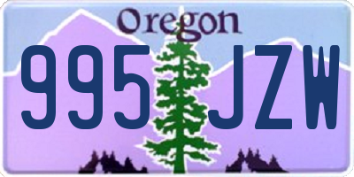 OR license plate 995JZW