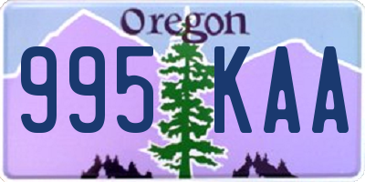 OR license plate 995KAA
