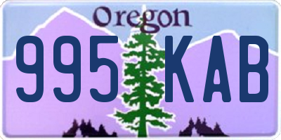 OR license plate 995KAB