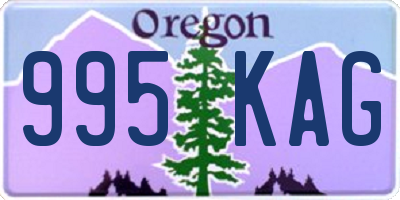 OR license plate 995KAG