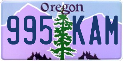 OR license plate 995KAM
